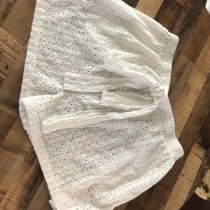 Eyelet coverup shorts with bow size 14